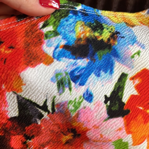 Floral print pastel and neon skort shorts - Picture 5 of 5